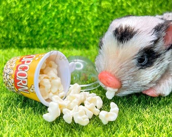 Mini secchiello per popcorn in silicone a forma di animale - ANIMALE NON INCLUSO - Accessori per bambole reborn