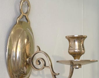 Brass Candle Holder Wall Sconce