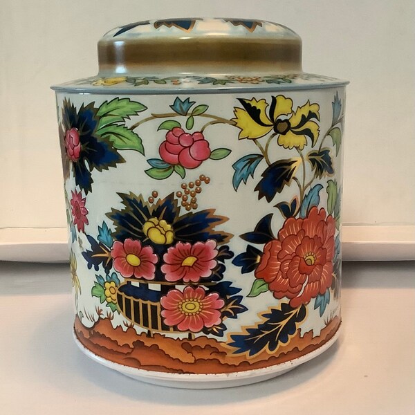 Lovely, Floral Daher Tin- Great decor piece!