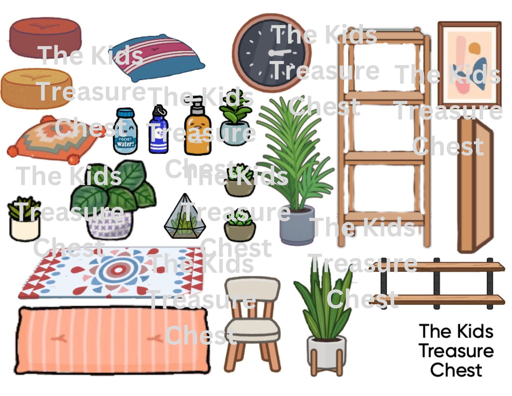 Toca Boca 3 Pages Paper YOGA 2 Dolls, 2 Hair Style, Bags, Shoes, Clothes, Mats, Accessories