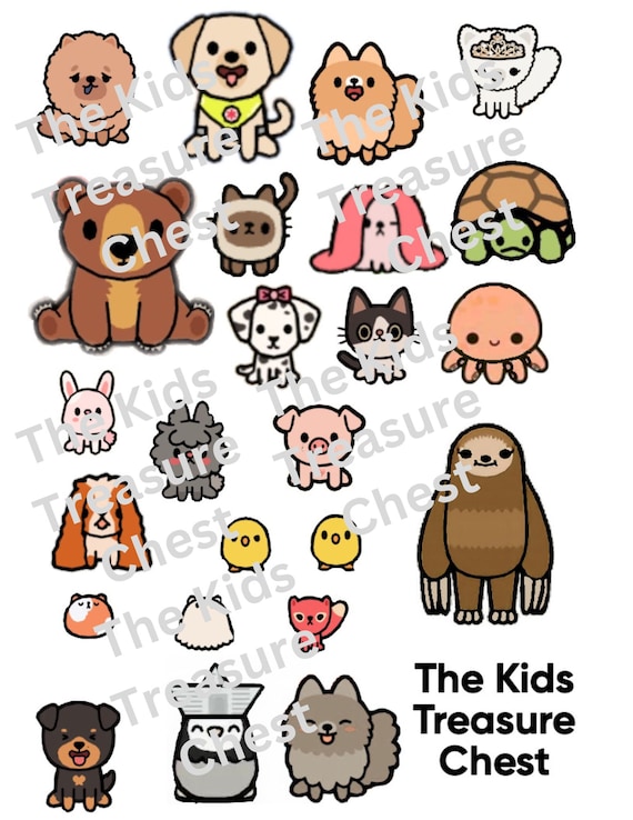 Toca Boca Paper Dolls Dogs Collection/ Toca Boca papercraft