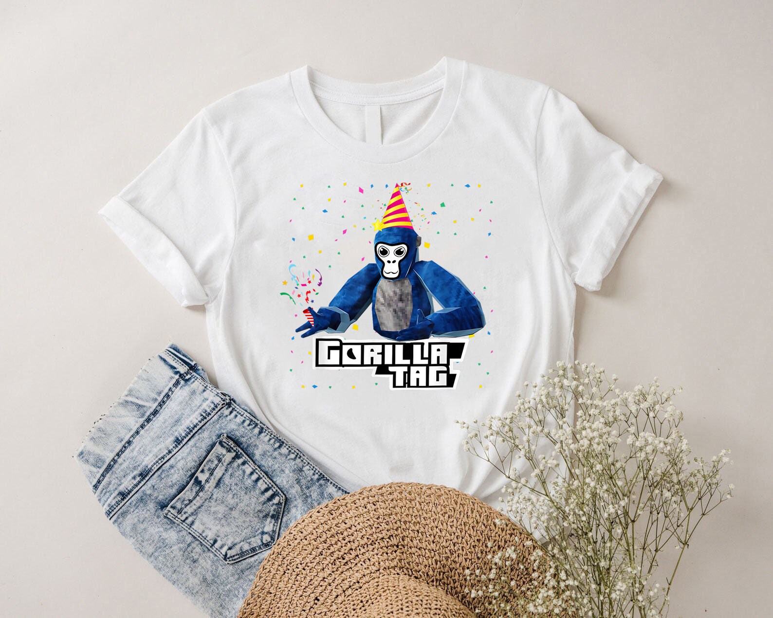 Retro gorilla tag shirt, gorilla tag merch monke boys gifts - Inspire Uplift