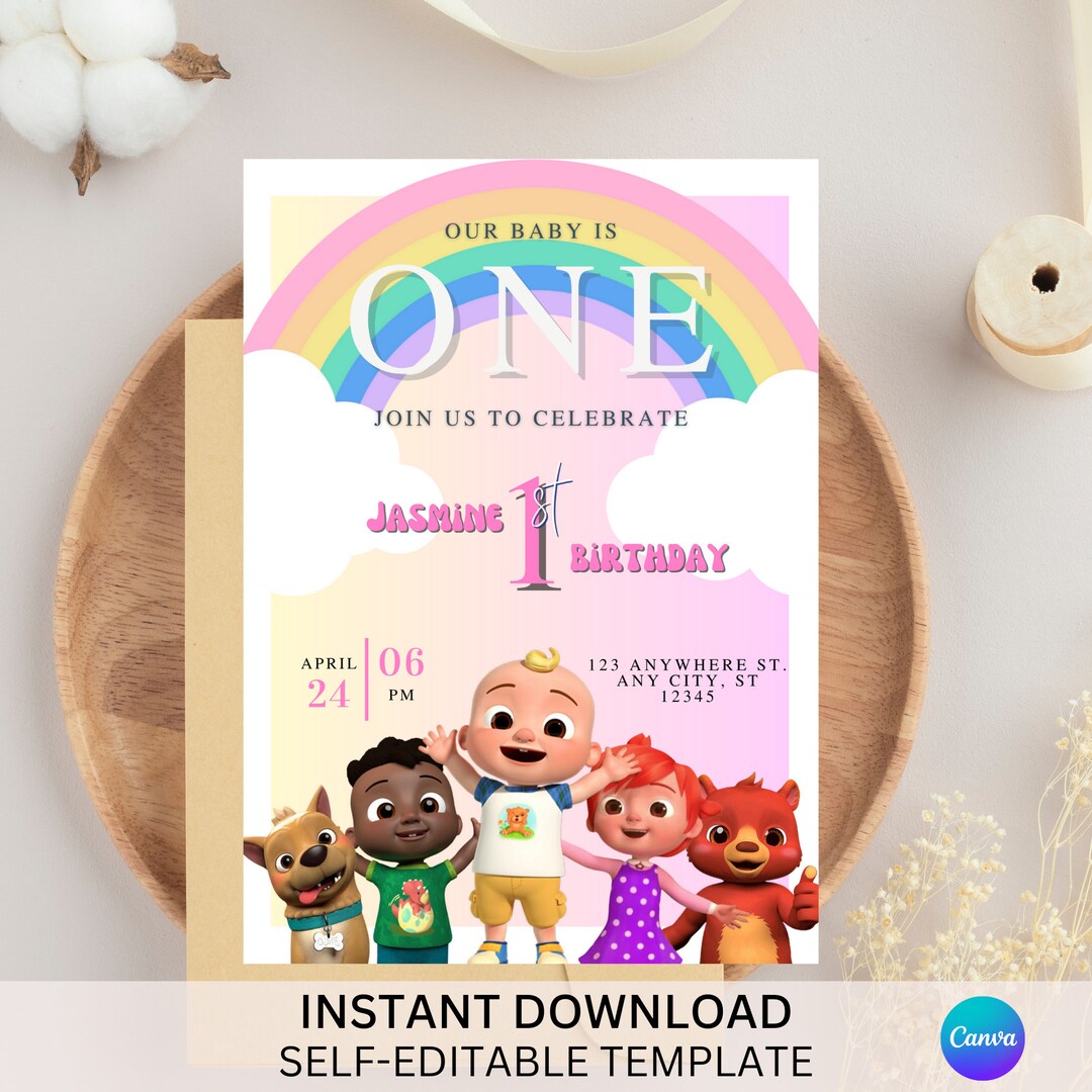 anniversaire Invitation rose numérique inviter Etsy France