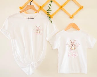 Some Bunny Birthday Shirt Bunny 1st Birthday Matching Family Shirts Some Bunny Is One Outfit Mommy and Me Shirt Family Easter Party