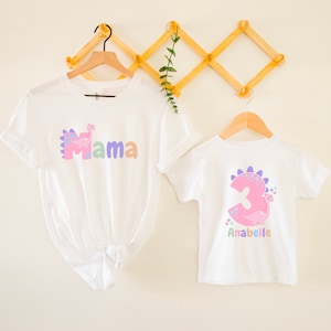 Dinosaur Birthday Shirts ANY Age Matching Family Birthday Tee Dinosaur Birthday Outfit Three Rex Shirt Two Rex Mommy and Me Shirt