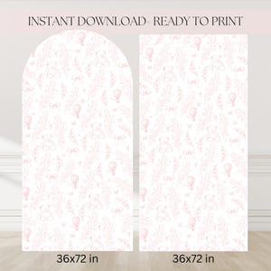 Roze Franse toile de jouy-achtergrond babyshower boog achtergrond blush teddybeer thema bloemen babyshower decor groot decor baby in bloei