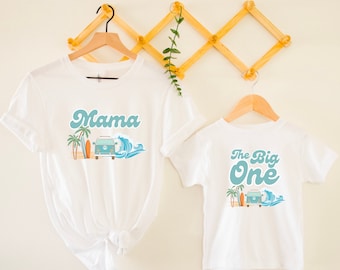 The Big One Birthday Shirt Surf Birthday Shirt 1st Birthday Shirt Surf Birthday Outfit Toddler Boy Surfer Catch A Wave Mommy and Me Shirt
