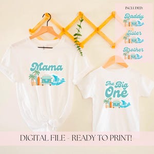 The Big One First Birthday Shirt The Big One Shirt PNG SVG Surf Shirt 1st Birthday Shirt Surf Birthday Outfit Mommy and Me Digital File