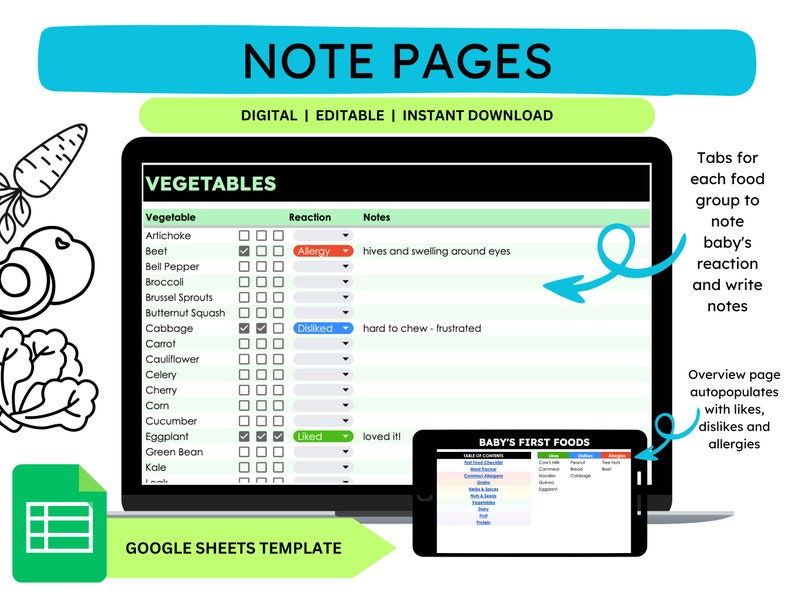 Baby s First Food Tracker Google Sheets Baby Led Weaning BLW Baby baby-s-first-food-tracker-google-sheets-baby-led-weaning-blw-baby