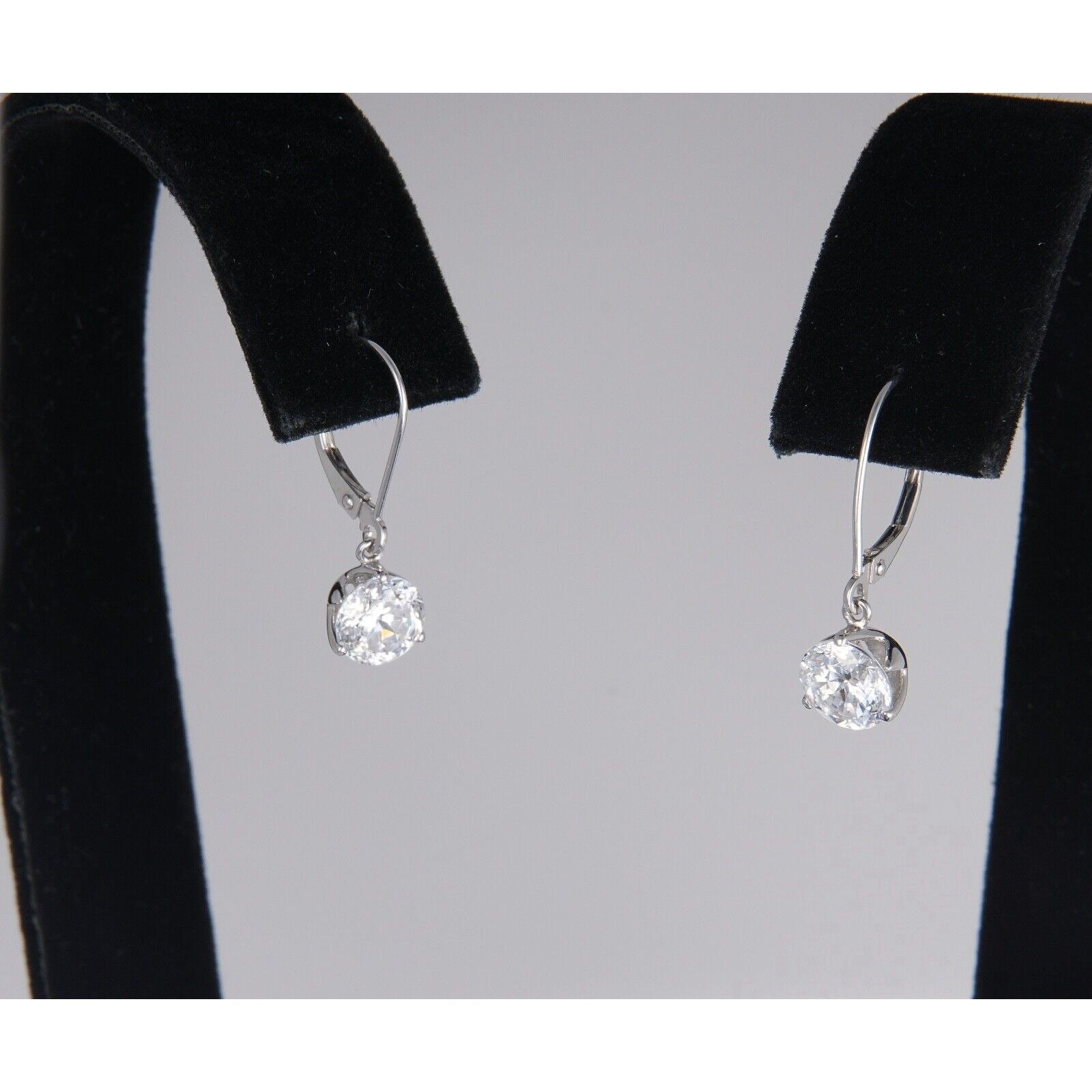 Diamonique leverback earrings best sale