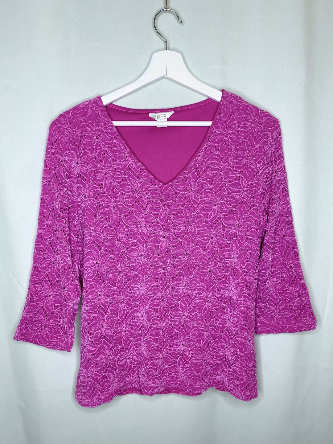 Pink Knit Top Etsy
