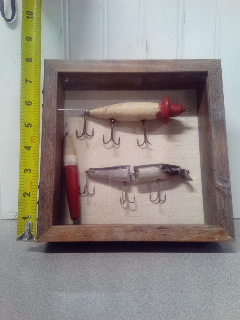 Vintage Fishing Lure Shadow Box Etsy