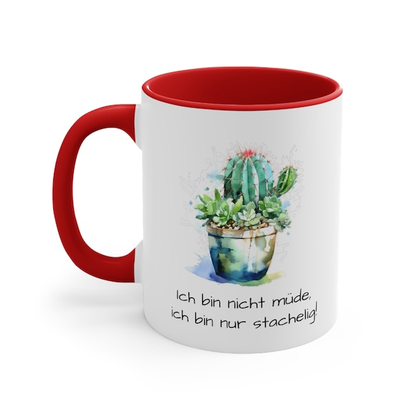 Die lustige Wasserfarben-Kaktus-Kaffeetasse