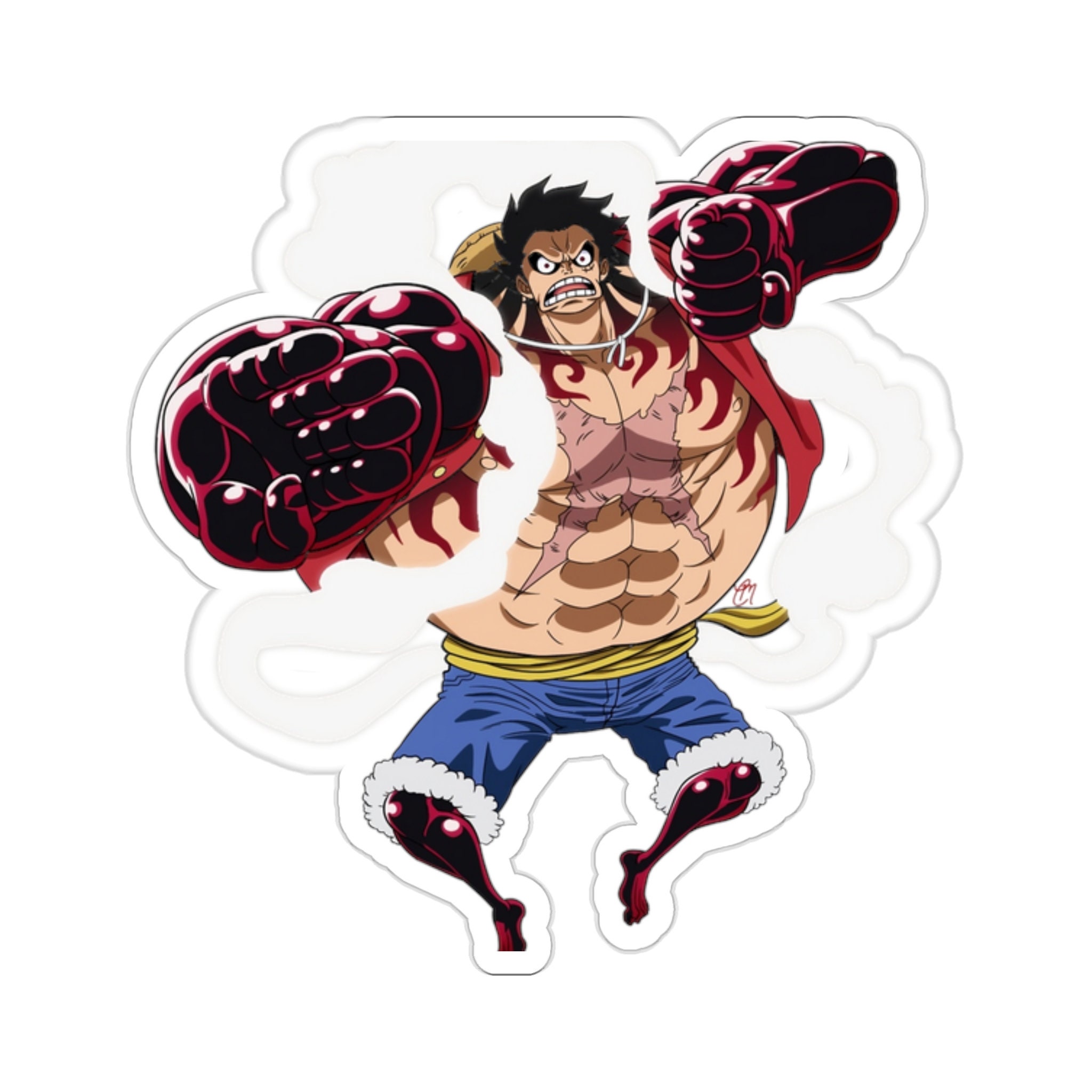 One Piece Luffy Gear 4 Stickers , gears 4 luffy 