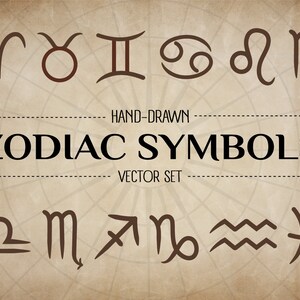 Zodiac Symbol Vector Set - Zodiac Sign Icons
