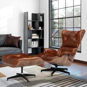 Mid century modern recliner with ottoman best sale