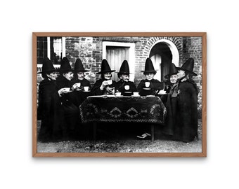 Witch meeting - strange print. Witches - Sabbath, Walpurgis Night, witchcraft, witch dance, occult, witch picture - 900132