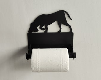 Dog Iron Wall Mounted Toilet Paper Holder - Handmade Toilet Paper Holder-Industrial Modern Toilet Roll Holder