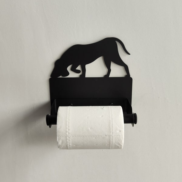 Dog Iron Wall Mounted Toilet Paper Holder - Handmade Toilet Paper Holder-Industrial Modern Toilet Roll Holder