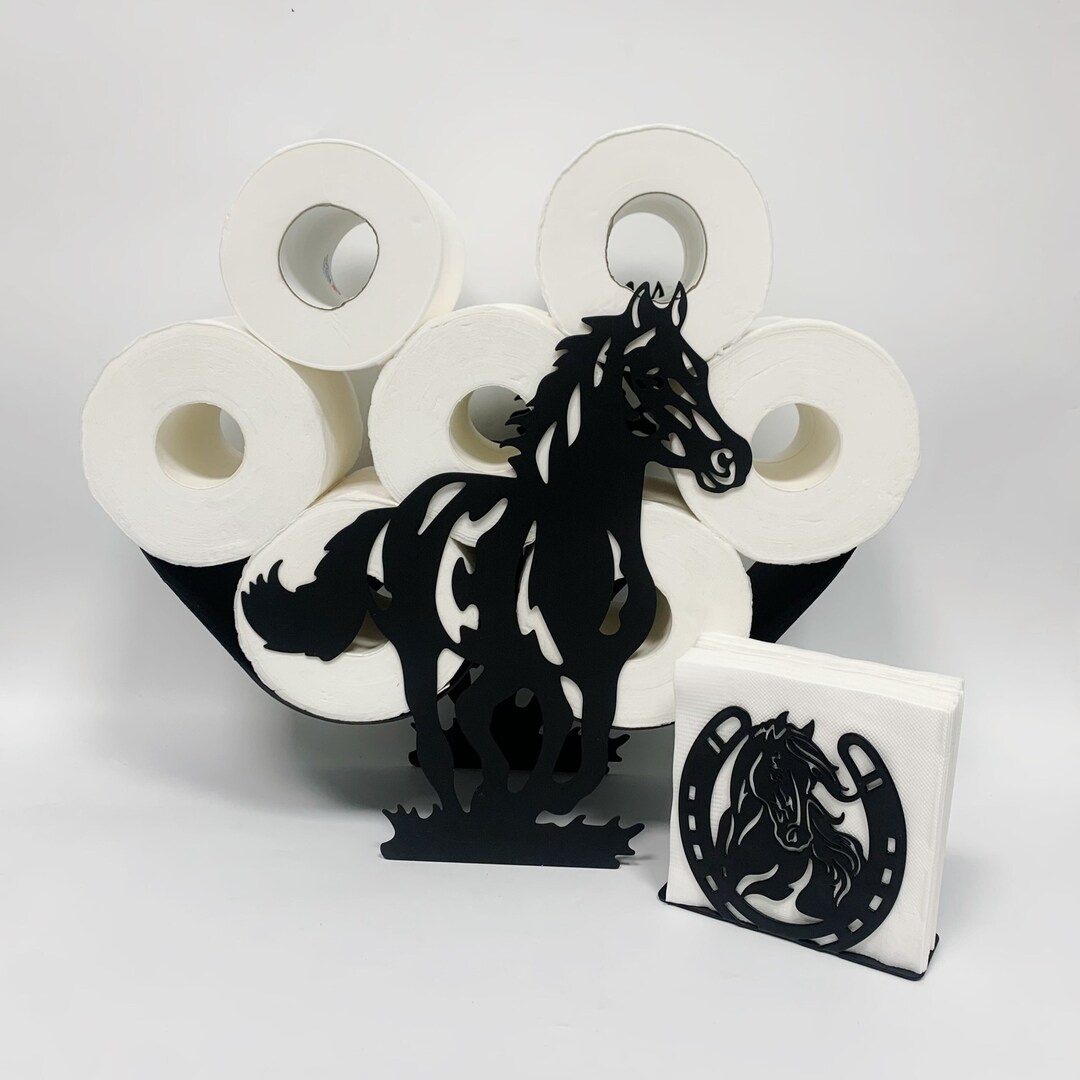 Horse Paper Towel Holder Vertical Iron Napkin Holder Iron Etsy