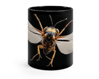 Cicada Wasp Coffee Mug: Unique Insect Artwork