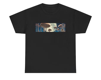 Psychedelic Mushroom Graphic Tee, Grateful Dead Style
