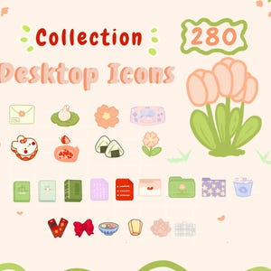 280 Icon | Desktop Icons Collection | Icon collection | Cozy icon| Cute Icon| Icon computer| Folder Icon Windows Mac Desktop Organizer