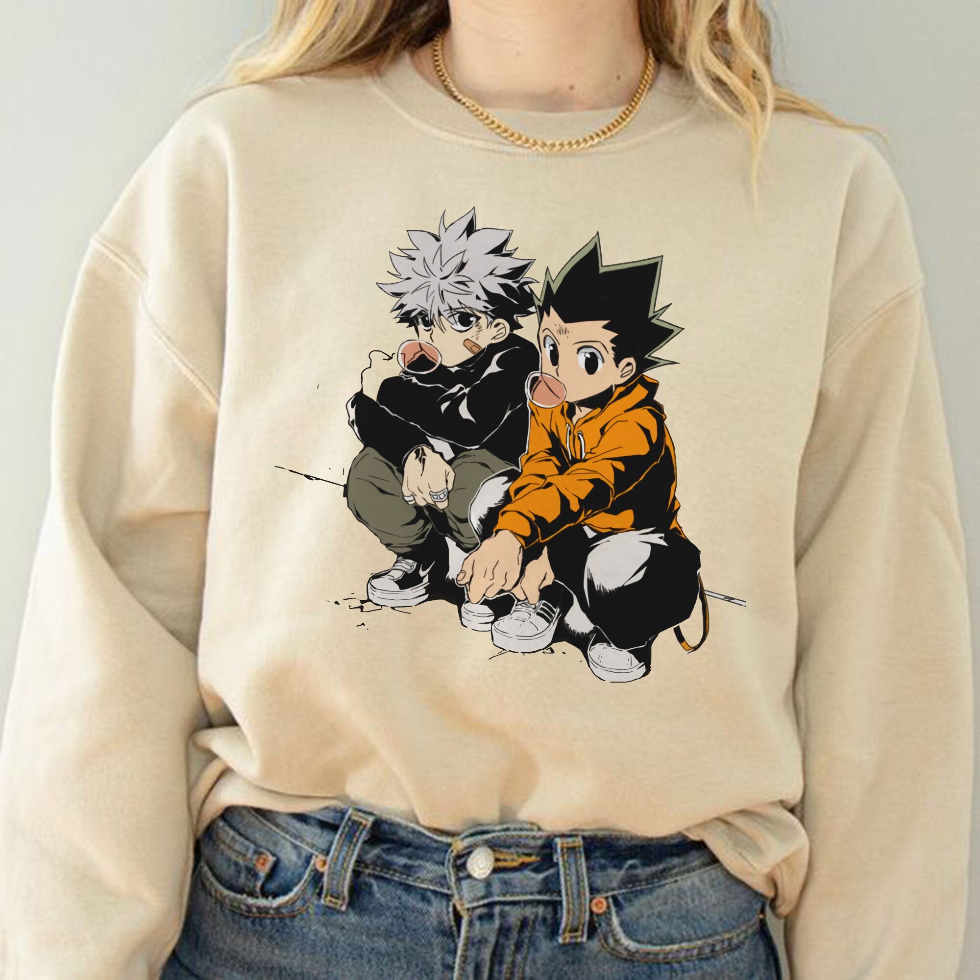 Anime Vtg. J/E/T Streetwear Fighter Red Graphic Shirt Men's large Button Down