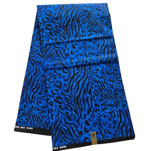 Blau-schwarzer afrikanischer Ankara-Stoff, afrikanische Stoffe, afrikanischer Stoff, Ankara-Stoff, Wachsdruck, blauer Stoff, 100% Baumwolle