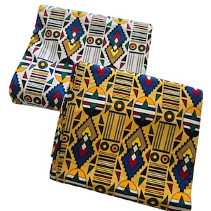 African Ankara Fabric, African Fabric by the yard, African Print Fabric, Ankara Fabric, Brown Fabric, Multicolor Fabric. African Clothing