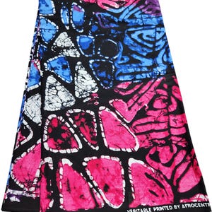 Pink and Blue African Ankara Fabric, African Fabric by the yard, African Print Fabric, Ankara Fabric, Pink Fabric, Multicolor Fabric.