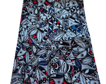 Tela africana estampada azul cielo, tela africana cortada a medida, tela estampada africana, tela Ankara, tela Ankara, tela 100% algodón