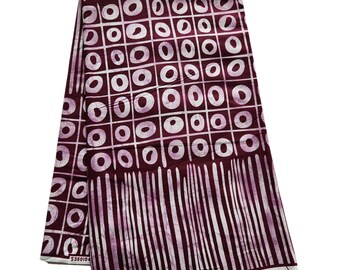 Magenta and White African Print Fabric, African Fabric by the fold, African Fabric, Ankara Fabric, MagentaFabric, African Dress/Skirt Fabric