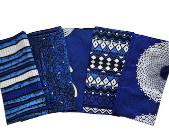 Cinco cuartos gordos de tela con estampado africano, cuartos gordos de tela Ankara, tela para acolchado, material para manualidades, tela de algodón, Ankara, acolchado de tela