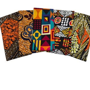 Five African Print Fabric Fat Quarters, Ankara Fabric Fat Quarters, Quilting Fabric, Crafting Material, Cotton Fabric, Ankara, Fabric Quilt