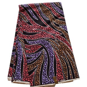 Brown and Pink African Print Fabric, African Fabric by the yard, African Print Fabric, Ankara Fabric, Wax Print, Ankara Fashion