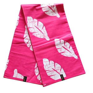 Pink and White Leaf Ankara Fabric, Pink and White Ankara Fabric, African Fabric in yards, 100% Cotton Fabric, Ankara Fabric.