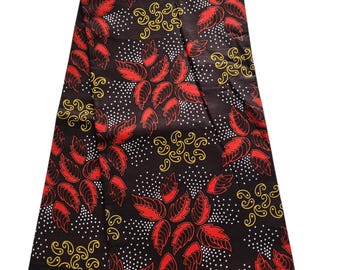 Brown and Red Ankara Fabric, African Print Fabric, Brown Ankara Fabric, Wax Print, Ankara Fabric by the yard, Fabric for Sewing