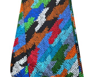 Blue Multicolor African Print Fabric, African Fabric by the yard, African Print Fabric, Ankara Fabric, Multicolor Fabric, Wax Print Fabric