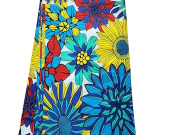 Tela africana Ankara azul, blanca y roja, tela africana cortada a medida, tela estampada africana, tela Ankara, tela azul, tela africana