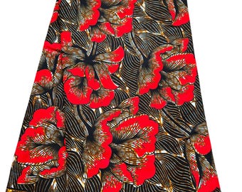 Brown and Red African Ankara Fabric, African Fabric by the yard, African Print Fabric, Ankara Fabric, Fabric, Brown Fabric, Wax Print Fabric