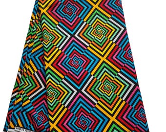 Grüner Stoff mit afrikanischem Aufdruck, Afrikanischer Stoff im Bruch, Ankara Stoff, Wax Print, Meterware, Wax Print Stoff, Ankara Meterware