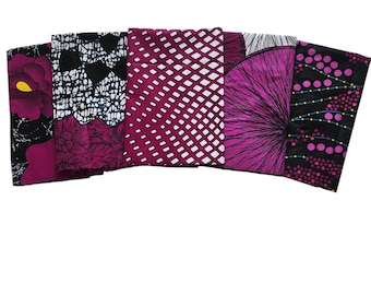 Cinco cuartos gordos de tela con estampado africano, cuartos gordos de tela Ankara, tela para acolchado, material para manualidades, tela de algodón, Ankara, acolchado de tela