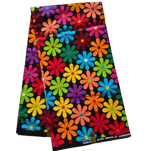 Multicolor African Ankara Fabric, African Fabric by the yard, African Print Fabric, Ankara Fabric, Wax Print Fabric, Multicolor Fabric.