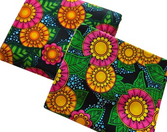 African Ankara Fabric, African Fabric by the yard, African Print Fabric, Ankara Fabric, Brown Fabric, Multicolor Fabric. African Clothing