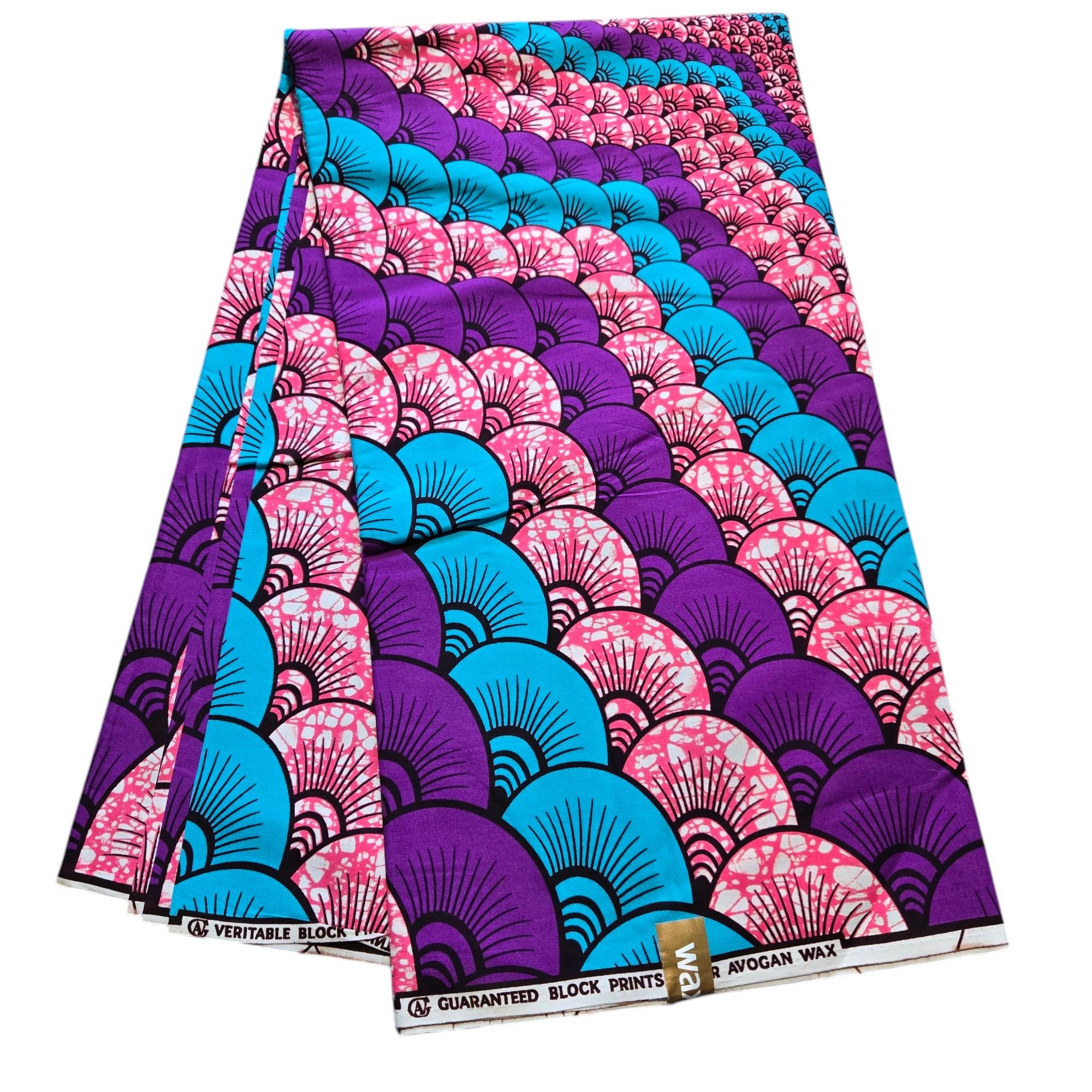 blue pink ankara fabric