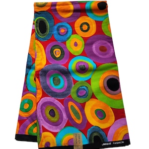 Yellow African Ankara Fabric, African Fabric by the yard, African Print Fabric, Ankara Fabric, Lemon Green Fabric, Multicolor Fabric.
