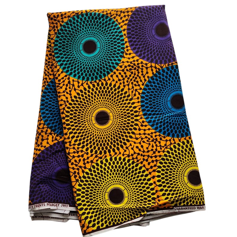 African Ankara Fabric, African Fabric by the yard, African Print Fabric, Ankara Fabric, Ankara in yards, Multicolor Fabric. African Clothing image 7