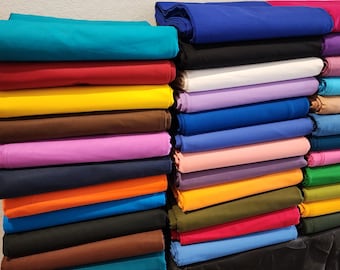 Solid Color African Fabric by the yard, Plain Ankara Fabric, Plain Material, 100% Cotton, African Clothing, Fabric for Sewing