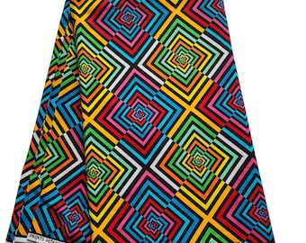 Grüner Stoff mit afrikanischem Aufdruck, Afrikanischer Stoff im Bruch, Ankara Stoff, Wax Print, Meterware, Wax Print Stoff, Ankara Meterware